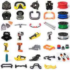 termoplastmasas injekcijas veidā veidotas elektriskā instrumenta detaļas